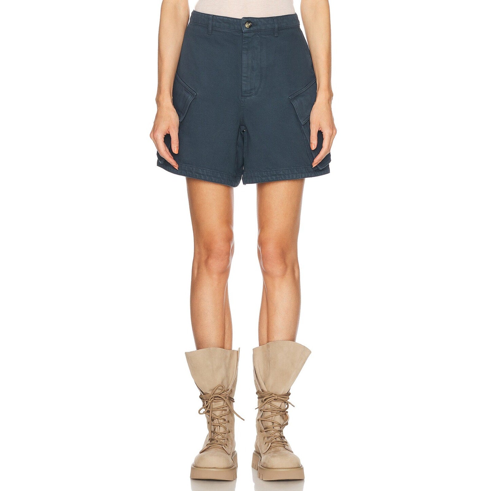 J.W. Anderson Blue Cotton High Waisted Cargo Short Size 4