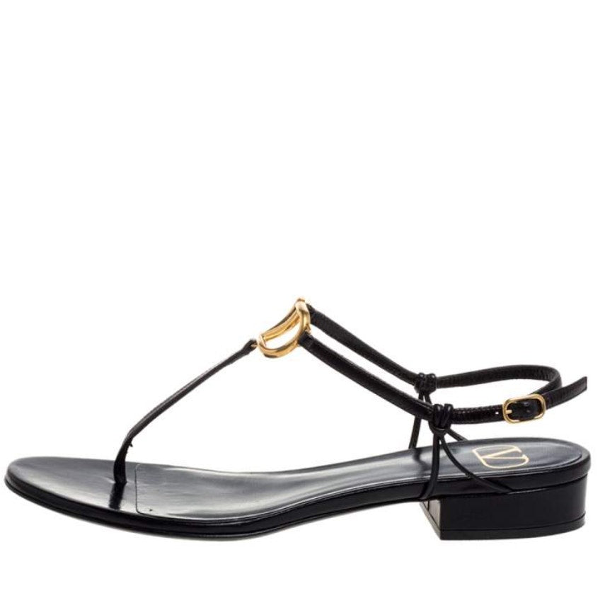 Ancient Greek 'Dimitra' Black Embellished Leather Sandals Size 10 - NWT