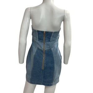 Retrofête Structured Patchwork Simi Mini Dress Size S