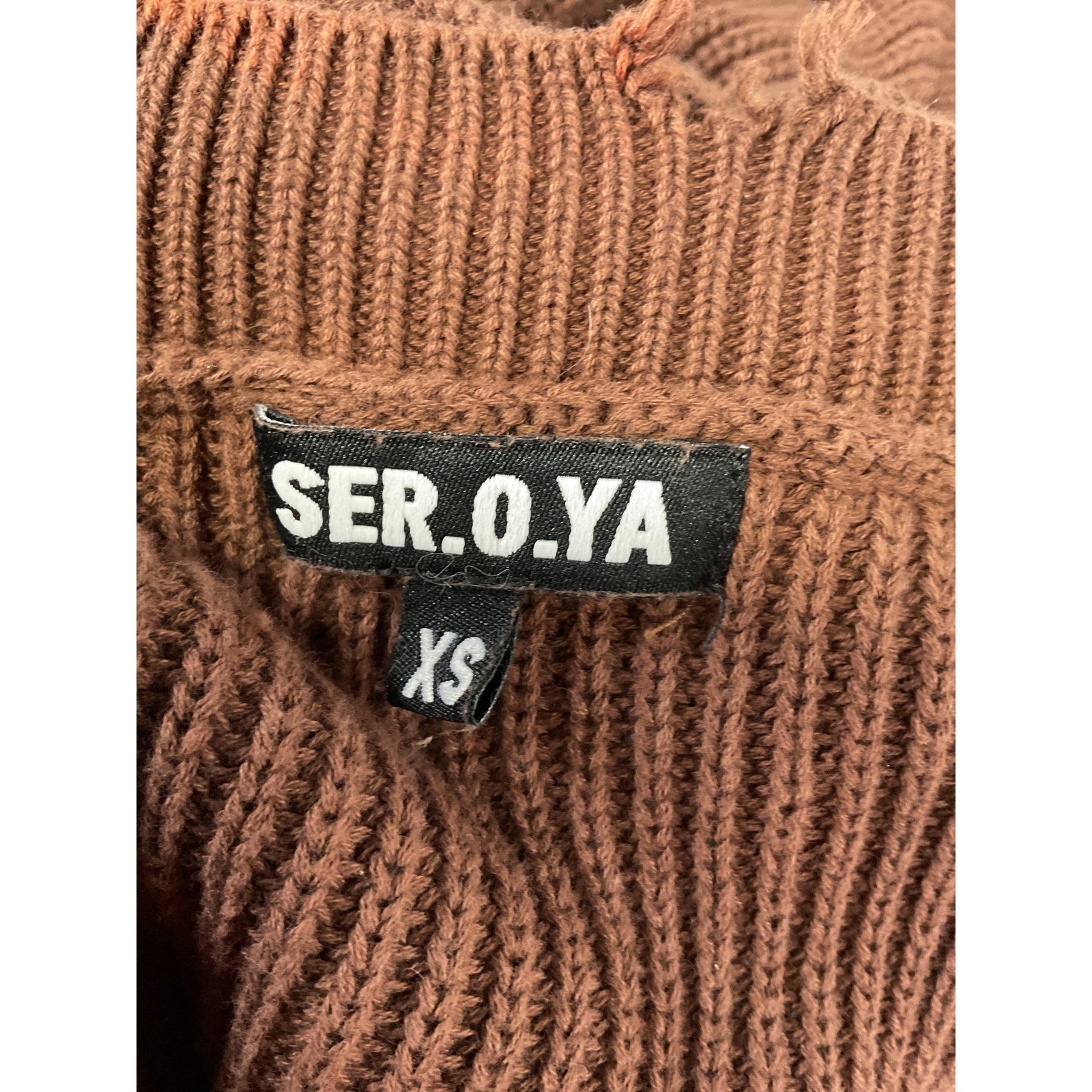 Ser.O.Ya 'Syd' Brown Drop Shoulder Sweater Size XS