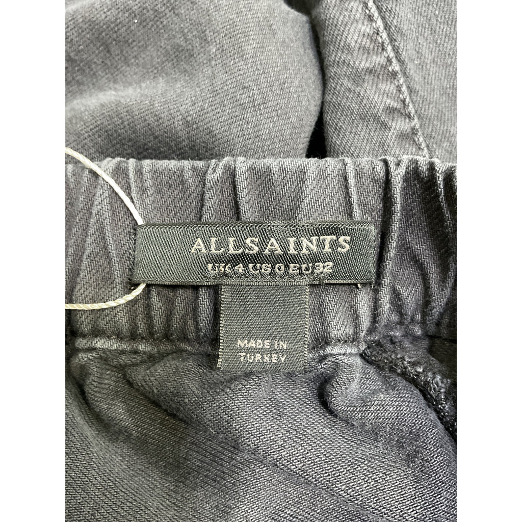 Allsaints 'Frieda' Black Cotton Denim Pants Size US 0