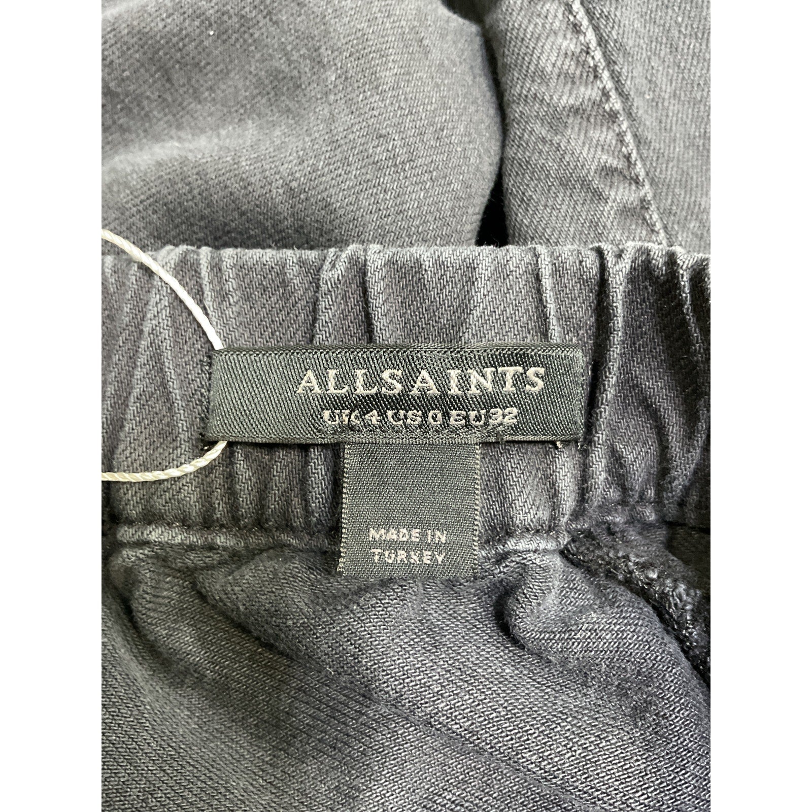 Allsaints 'Frieda' Black Cotton Denim Pants Size US 0