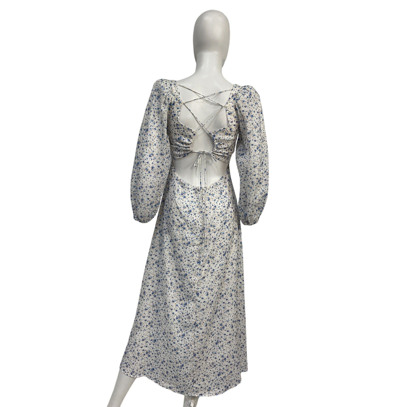 Astr The Label 'Audette' White Lyocell Dress Size S