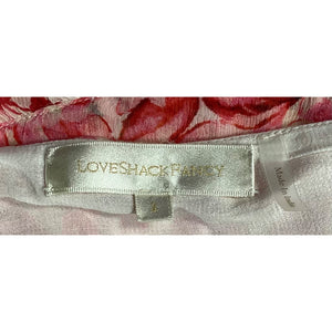 Loveshackfancy 'Rhodes' Pink Silk Skirt Size 2