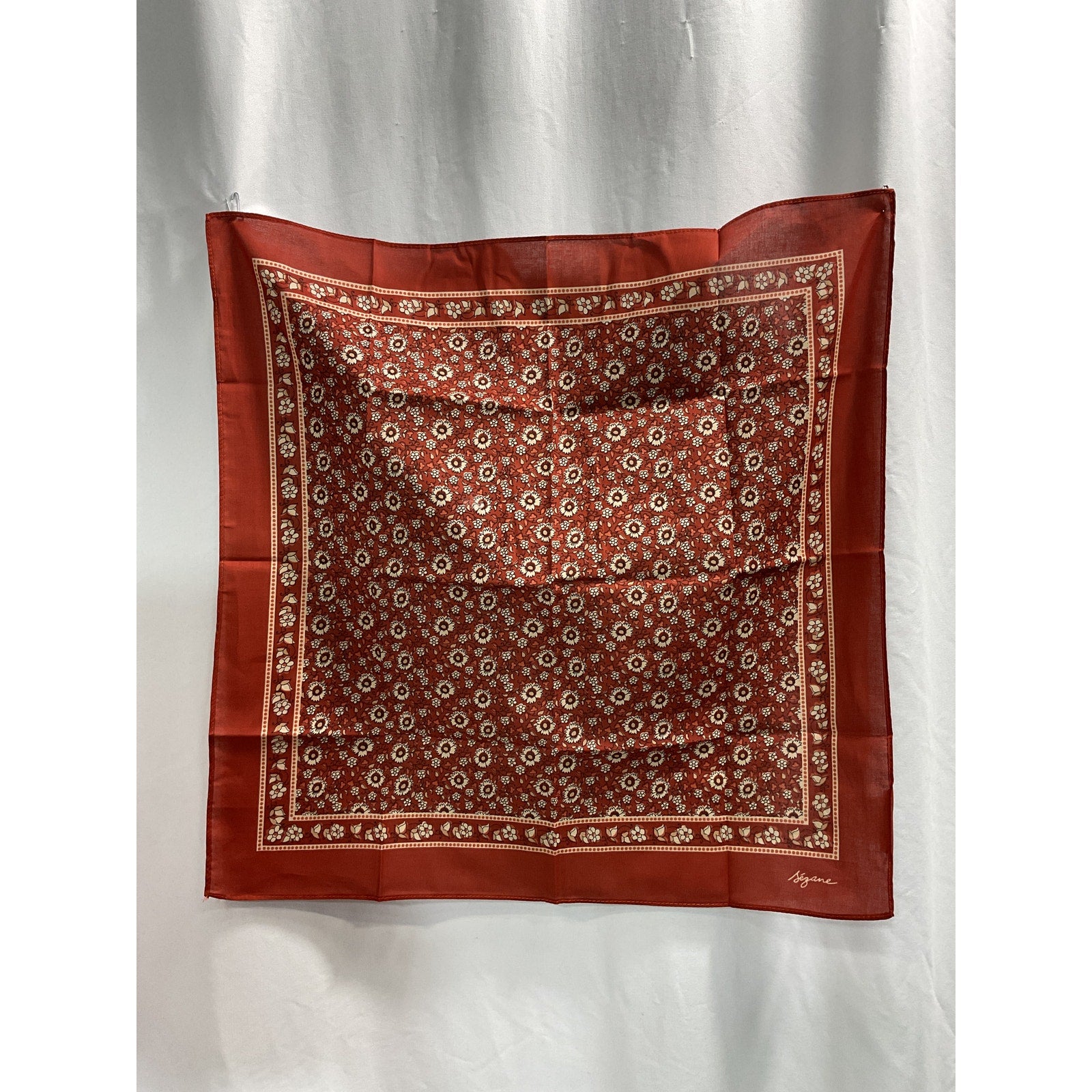 S�zane 'Floral' Red Foulard Size OS