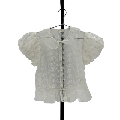 Dôen 'Regina' White Nylon Top Size M