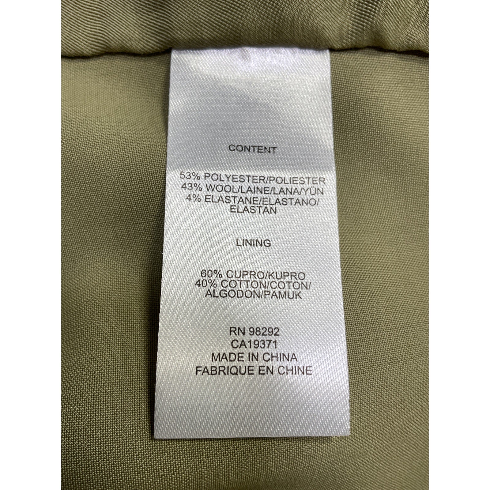 Tibi 'Tropical' Green Polyester Wool Cropped Lean Double Breasted Shirt Jacket Size 2