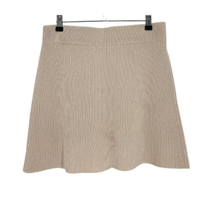 Sézane Ribbed Beige Naella Skirt Size XL