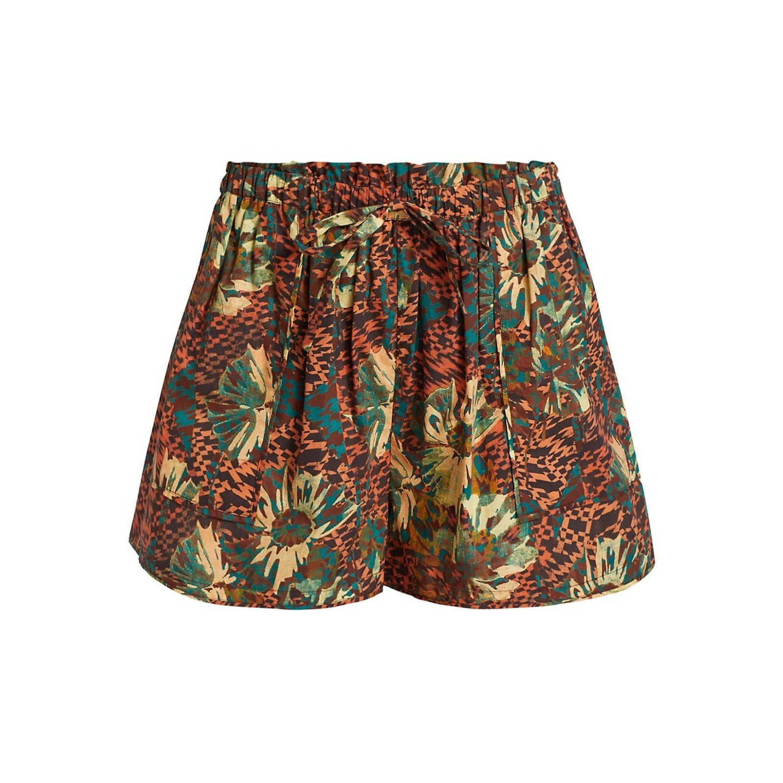 Ulla Johnson 'Edlyn' Orange Cotton Floral Shorts Size 00