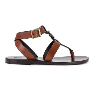 Saint Laurent Leather Brown Hardy Sandals Size 11