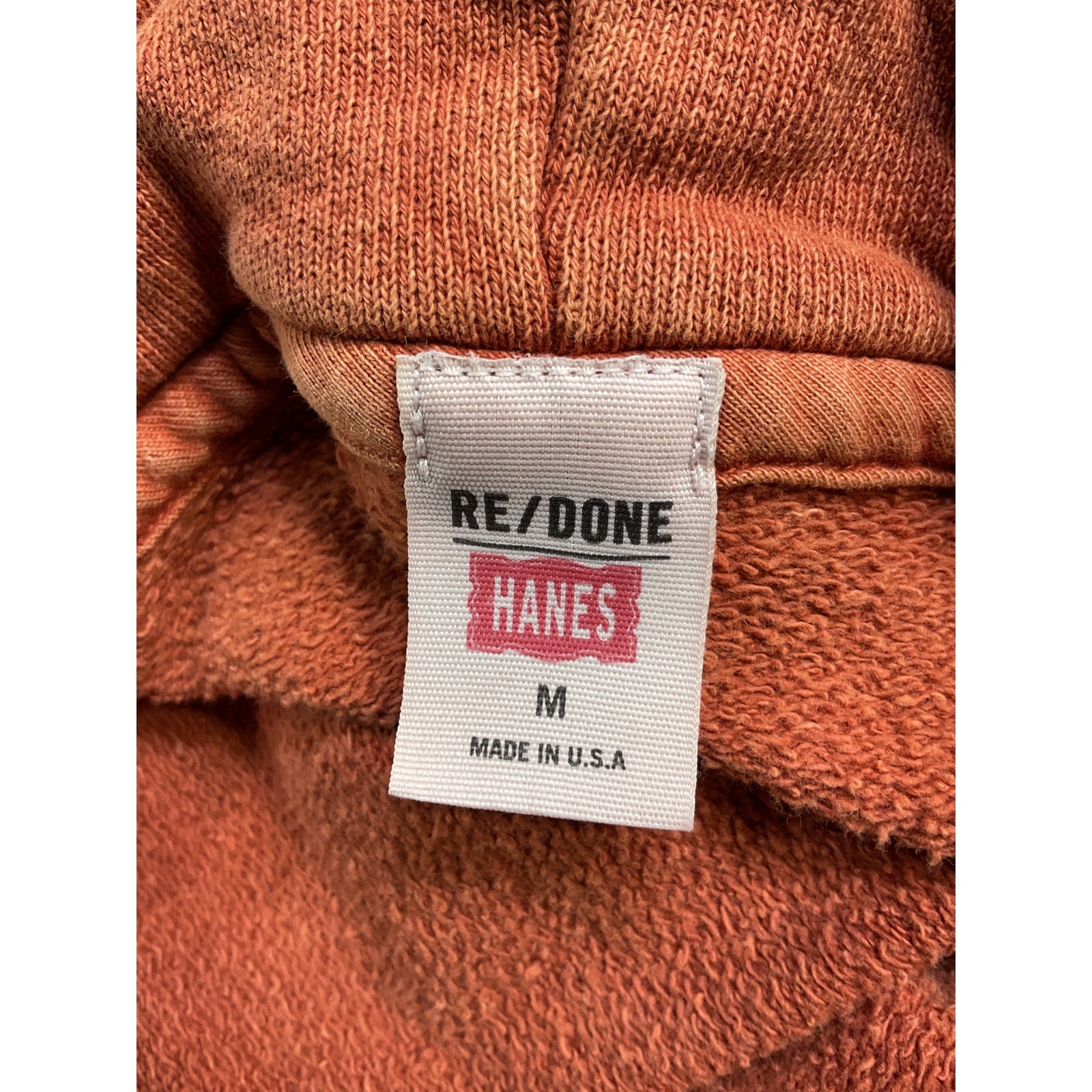 Re/Done 'Classic' Orange Hoodie Size S