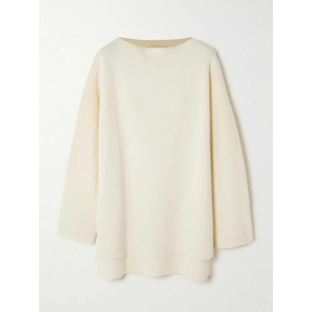 Lauren Manoogian White Cotton Oversized Pima Cotton Sweater Size 1 - NWT
