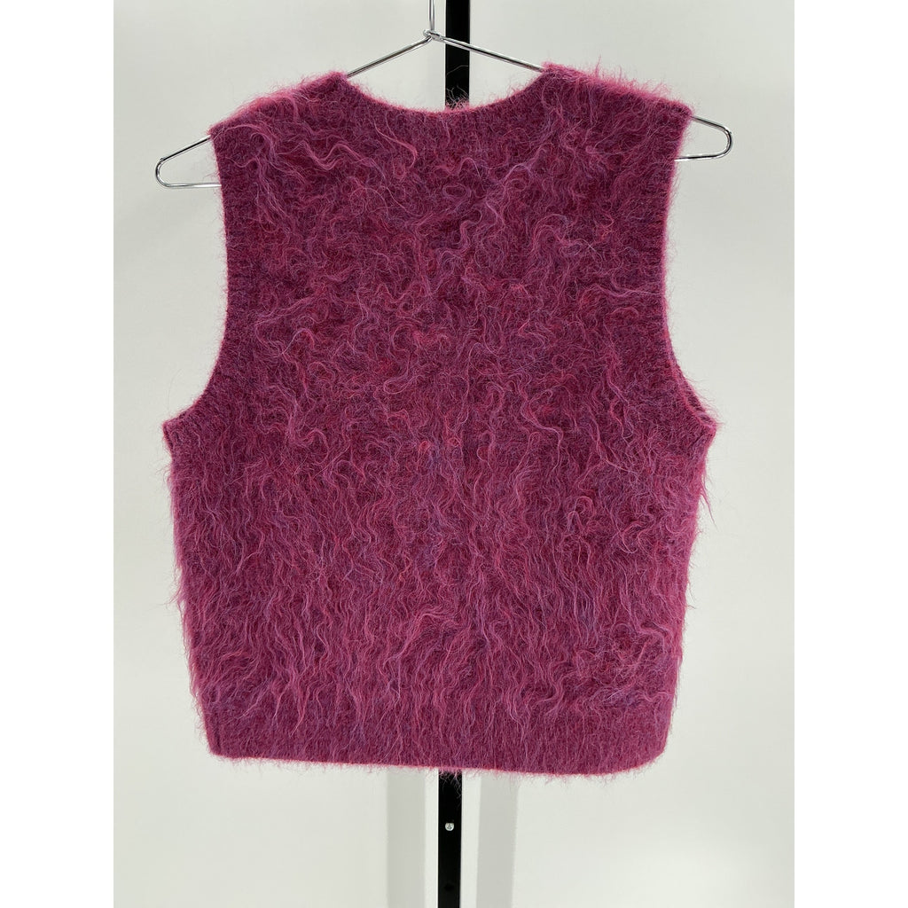 Solid & Striped 'Carmella' Purple Alpaca Sweater Vest Size S