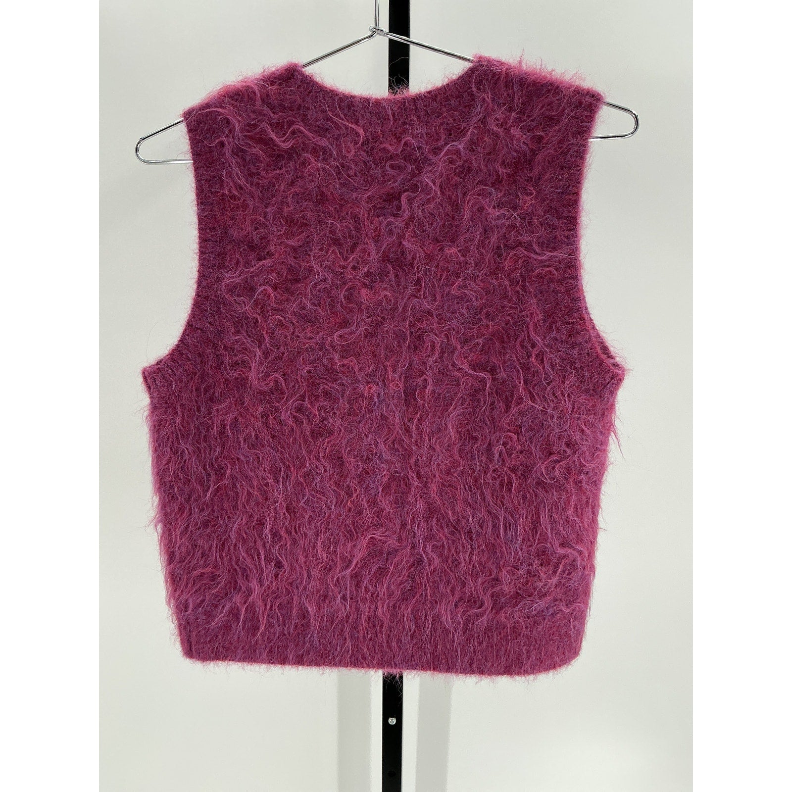 Solid & Striped 'Carmella' Purple Alpaca Sweater Vest Size S