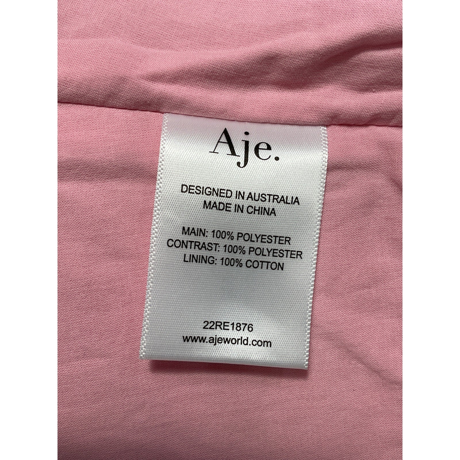 Aje 'Laurier' Pink Wave Cropped Pliss�-Organza Top Size 0
