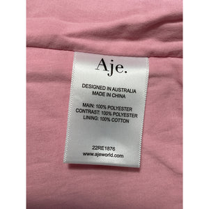 Aje 'Laurier' Pink Wave Cropped Pliss�-Organza Top Size 0