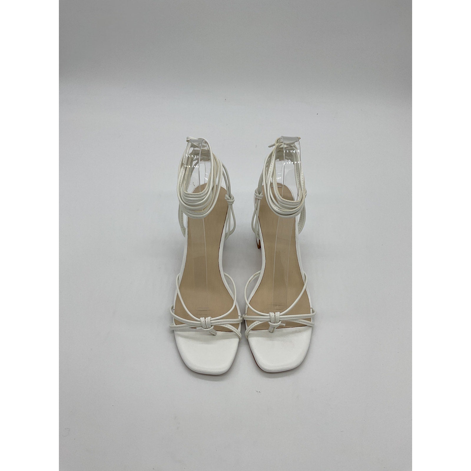 Lpa 'Nicolo' White Leather Heel Size 6