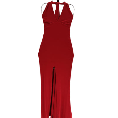 Nookie Sleek Red Illegal Halter Gown Size XS