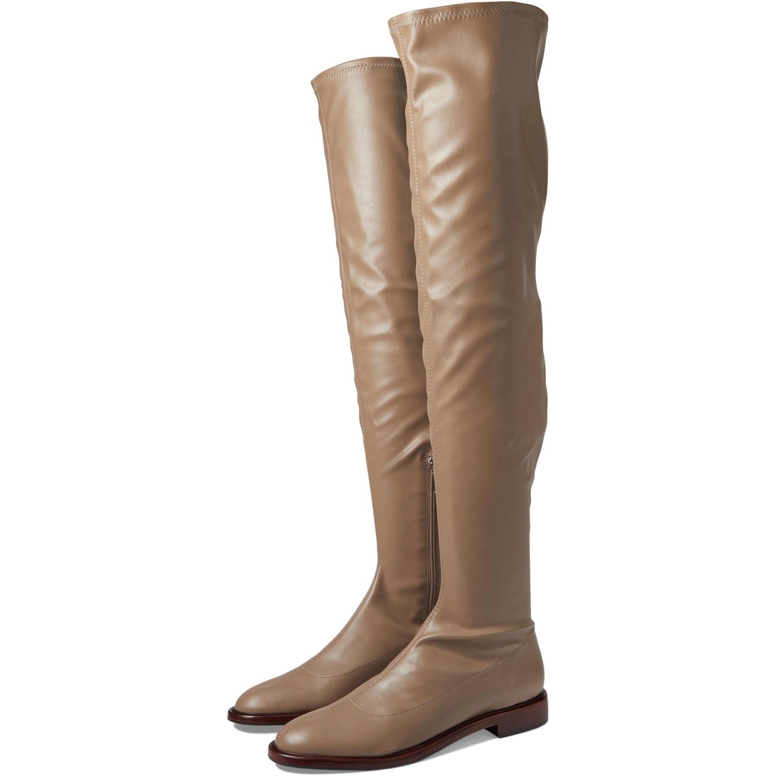 Schutz Brown Leather Over The Knee Boot High Top Heel Size 7.5 - NWT