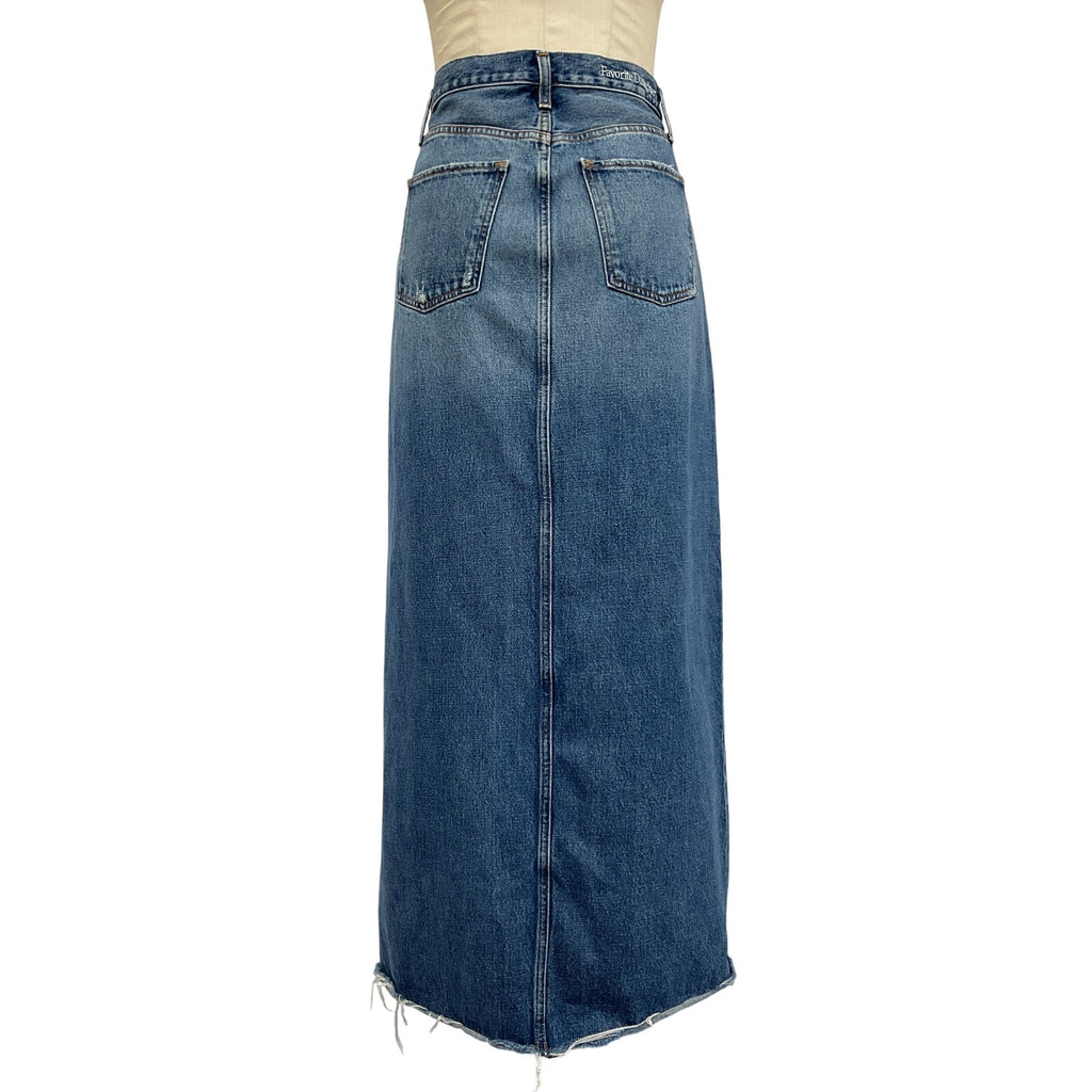 Favorite Daughter 'The Sadie' Blue Cotton High Rise Maxi A Line Skirt Size 29