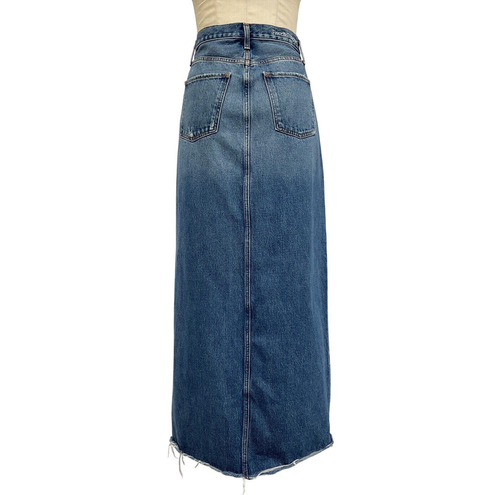 Favorite Daughter 'The Sadie' Blue Cotton High Rise Maxi A Line Skirt Size 29