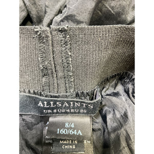 Allsaints Oversized Black Aura Drawcord Pants Size 4
