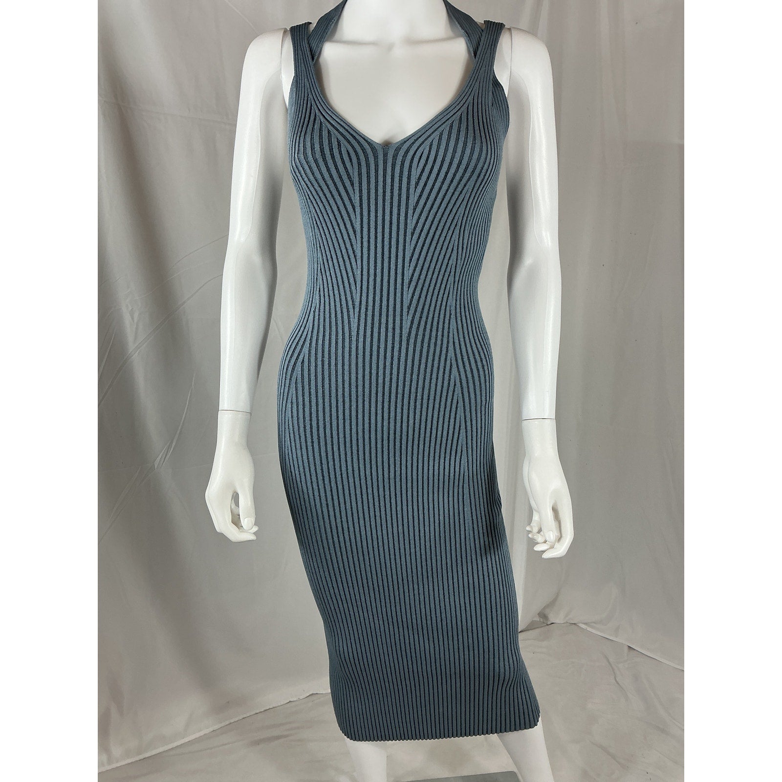Simkhai 'Miriam' Blue Rayon Halter Dress Size S
