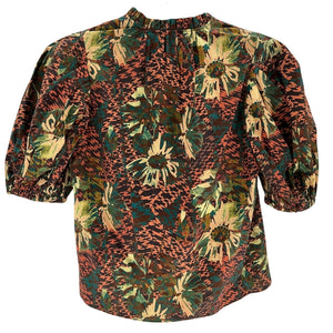 Ulla Johnson Printed Multicolor Tillie Floral Top Size 0