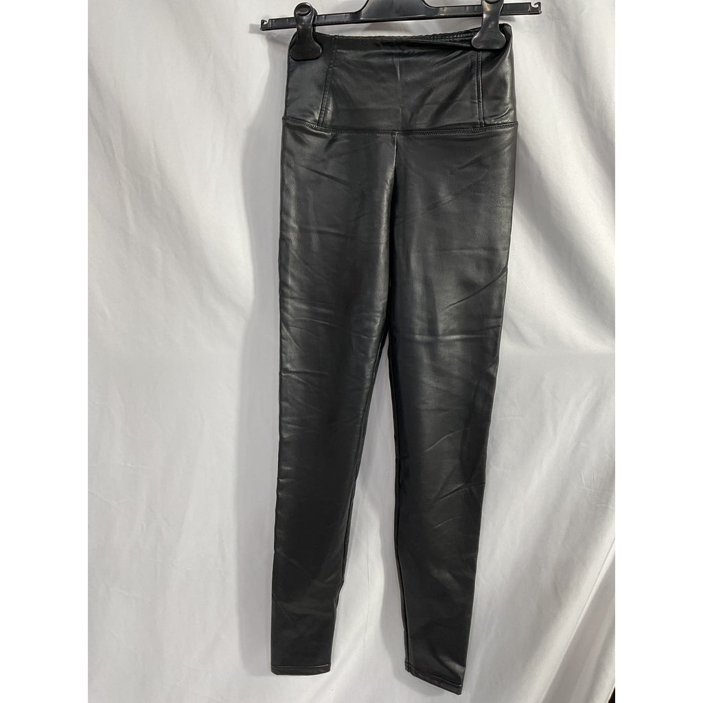 Allsaints 'Cora' Black Faux Leather High-Rise Leggings Size 4