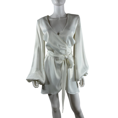 Nookie Satin Ivory Stella Mini Dress Size M