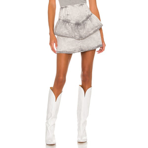 Allsaints 'Andy' Grey Cotton Denim Skirt Size 4