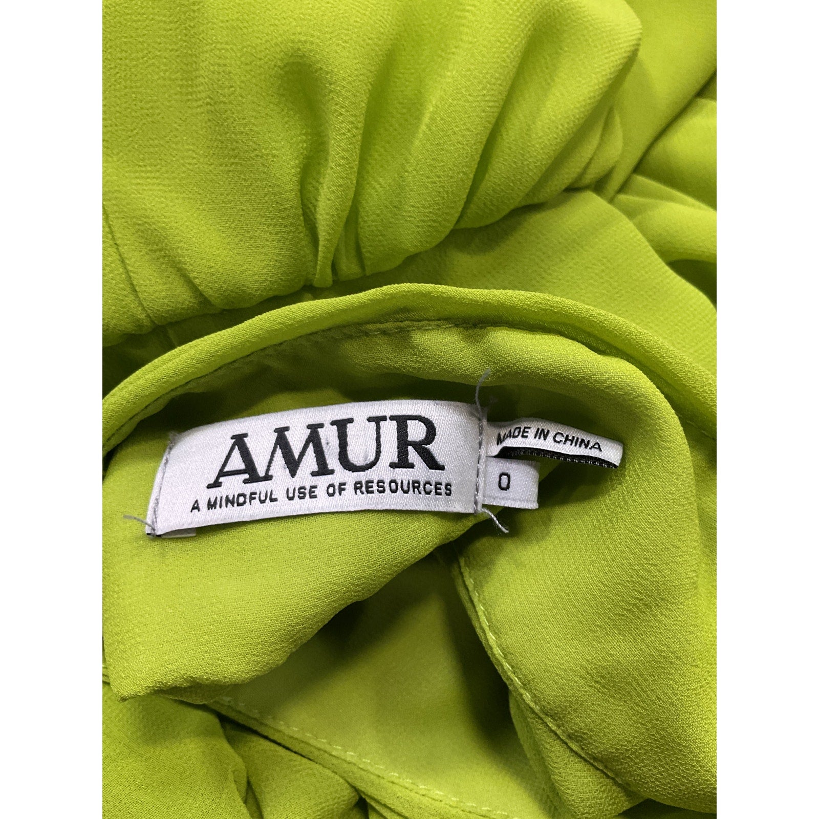 Amur 'Mockneck' Green Long Sleeve Backless Bow Blouse Size 0