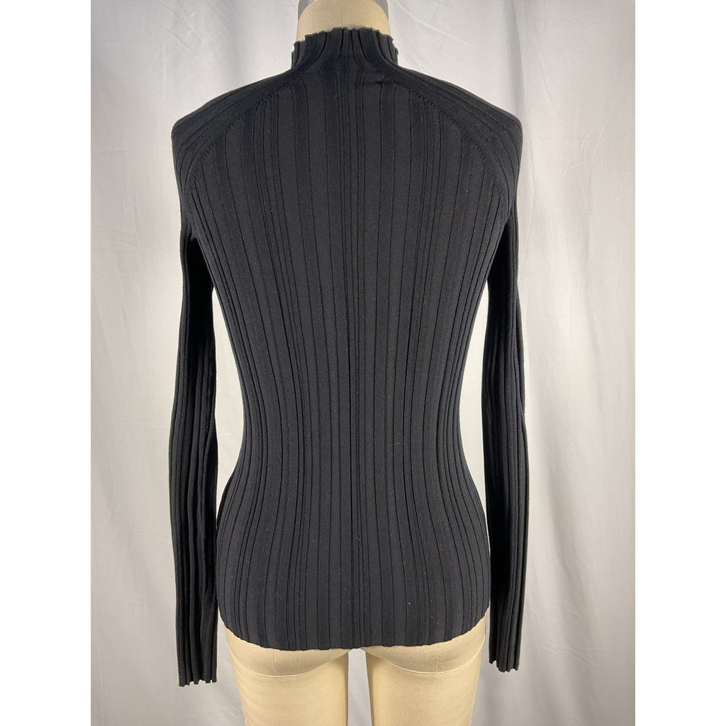 Dion Lee 'Collarbone' Black Cotton Skivvy Long Sleeve T-Shirt Size XS