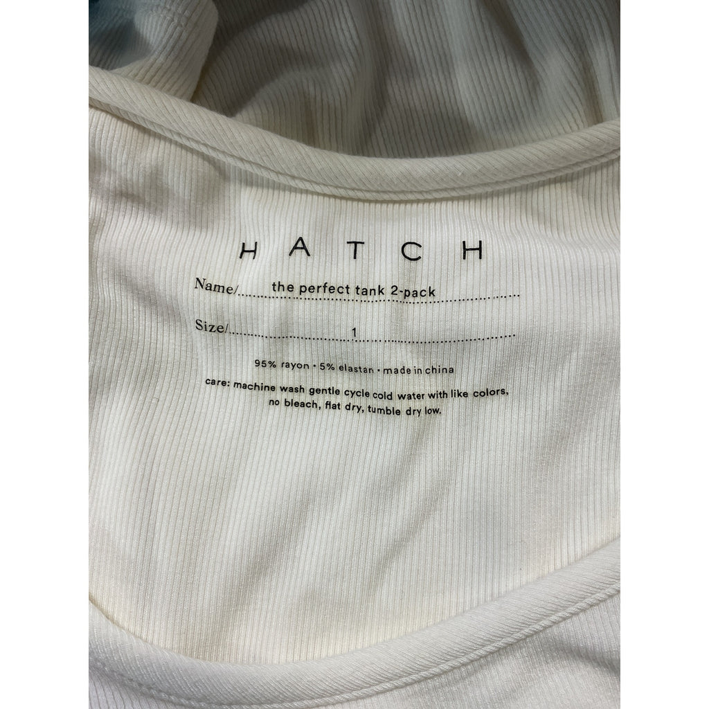 Hatch 'The Softest' White Rib Maternity Tank 2-Pack Size 1