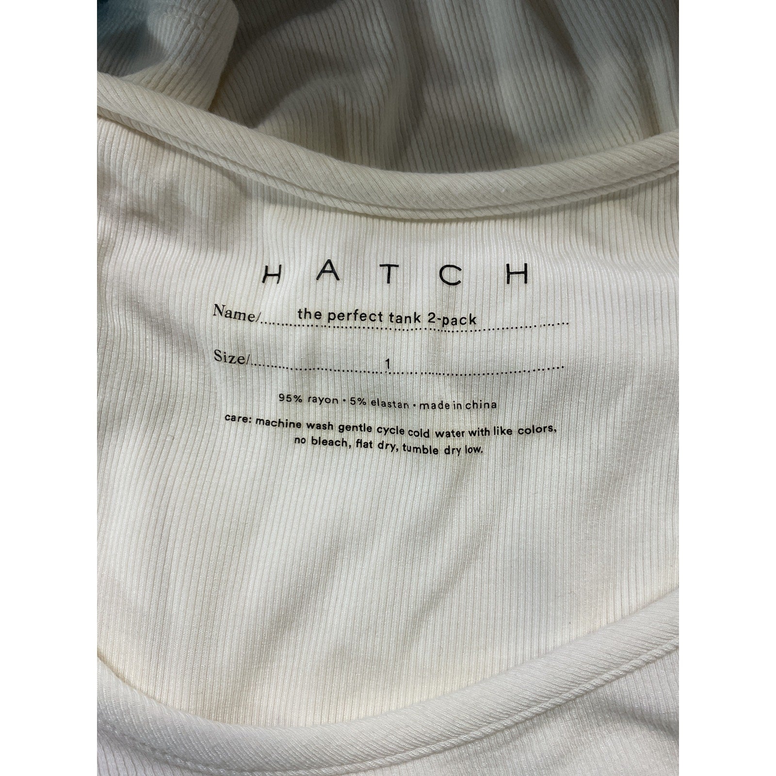 Hatch 'The Softest' White Rib Maternity Tank 2-Pack Size 1