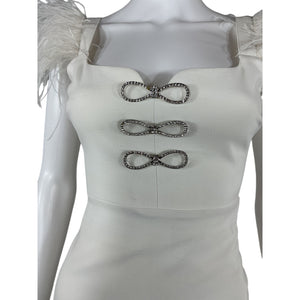 Likely Embellished Cream Rizzo Dress Size 00