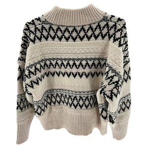 Rag & Bone Fair Isle Cream Willow Sweater Size SP