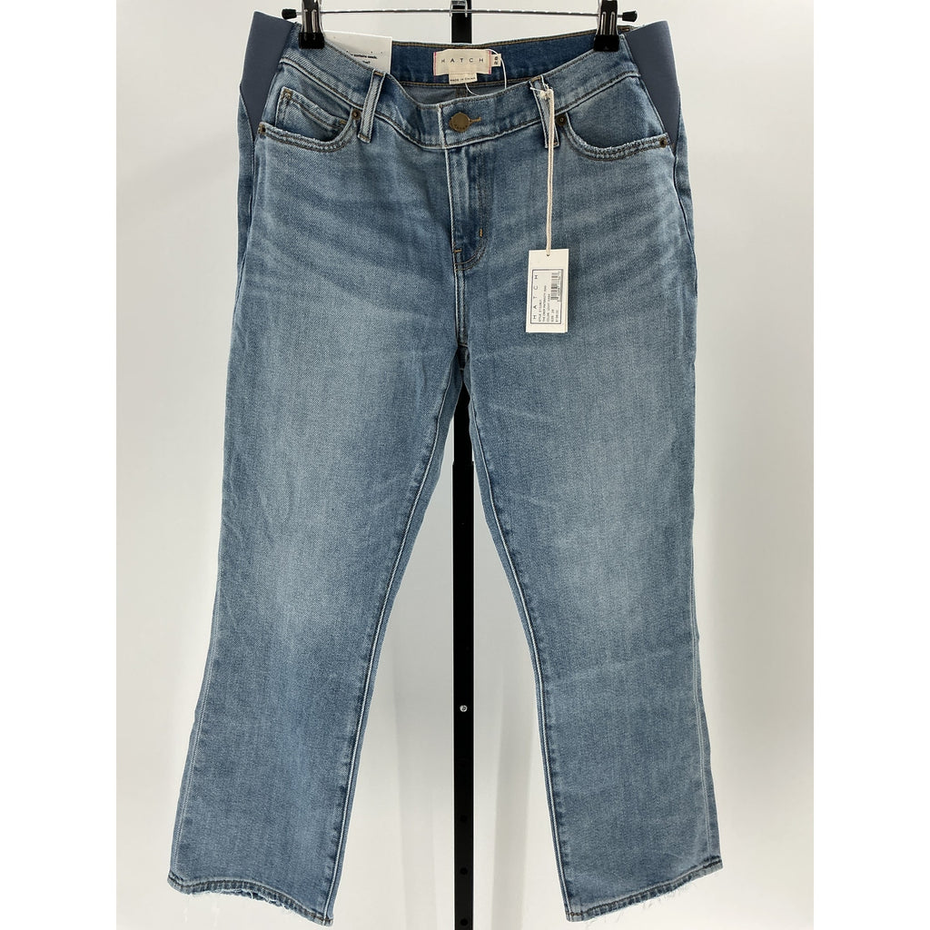 Hatch 'The Crop' Blue Cotton Maternity Denim Jean Size 28 - NWT