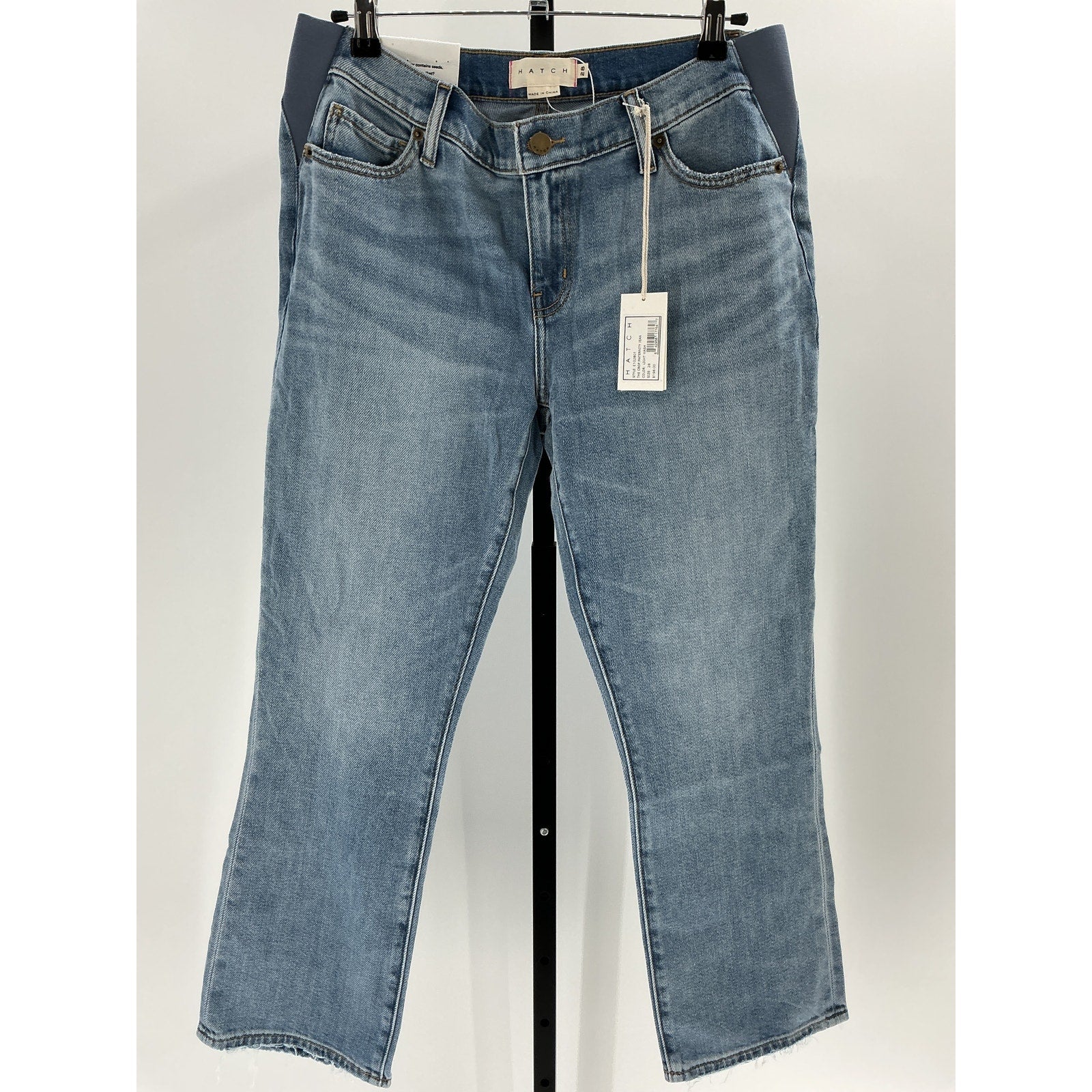 Hatch 'The Crop' Blue Cotton Maternity Denim Jean Size 28 - NWT