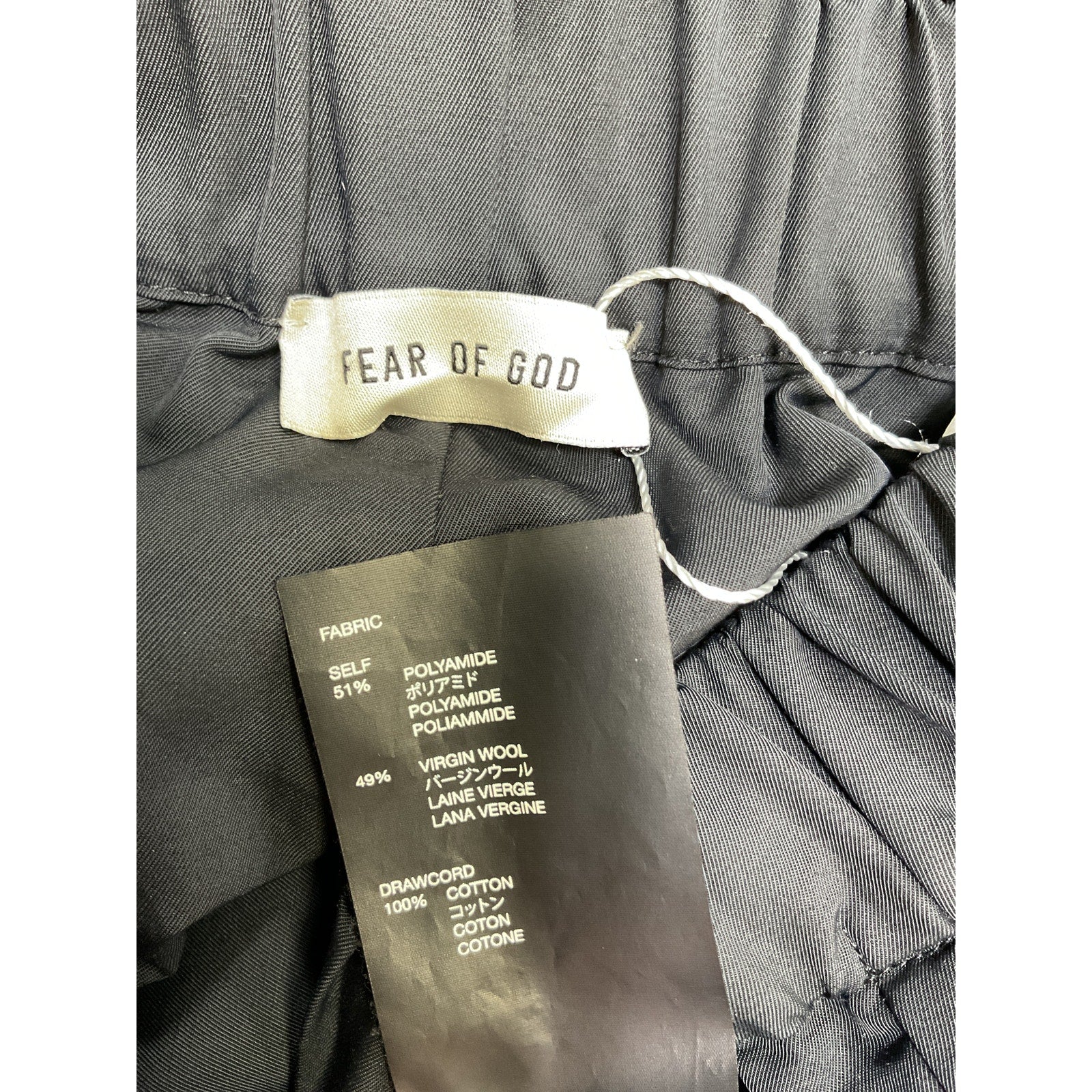 Fear Of God 'Eternal' Black Wool Nylon Short Size XL