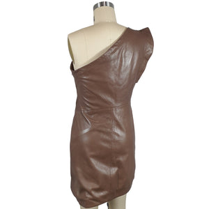 Lamarque Sleek Tan Corey Mini Dress Size S