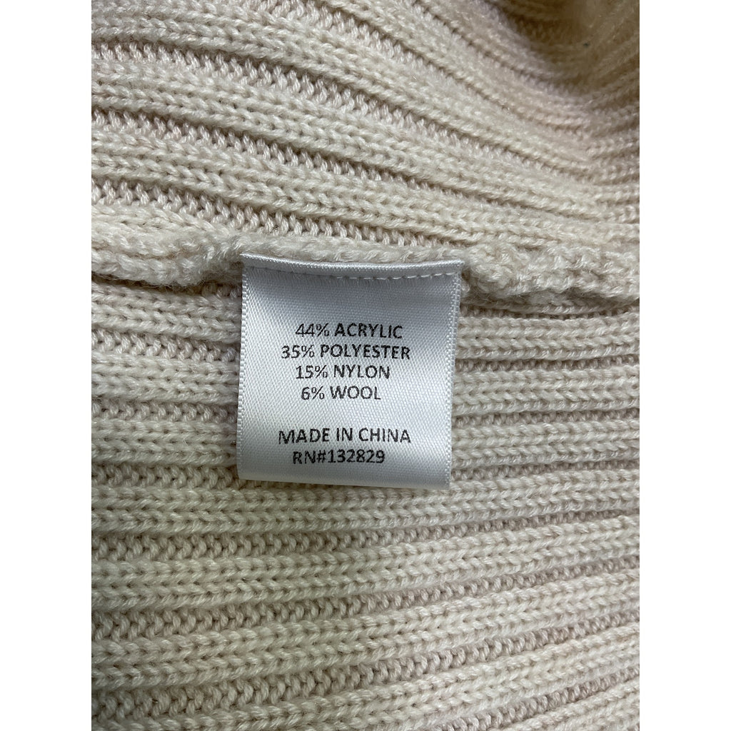 Tularosa 'Lovelle' Cream Acrylic Zip Up Sweater Size M