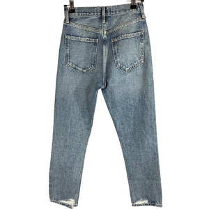 Agolde High Rise Straight Light Blue Riley Denim Jeans Size 24