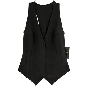 Norma Kamali Tailored Black Simple Vest Size XXS NWT