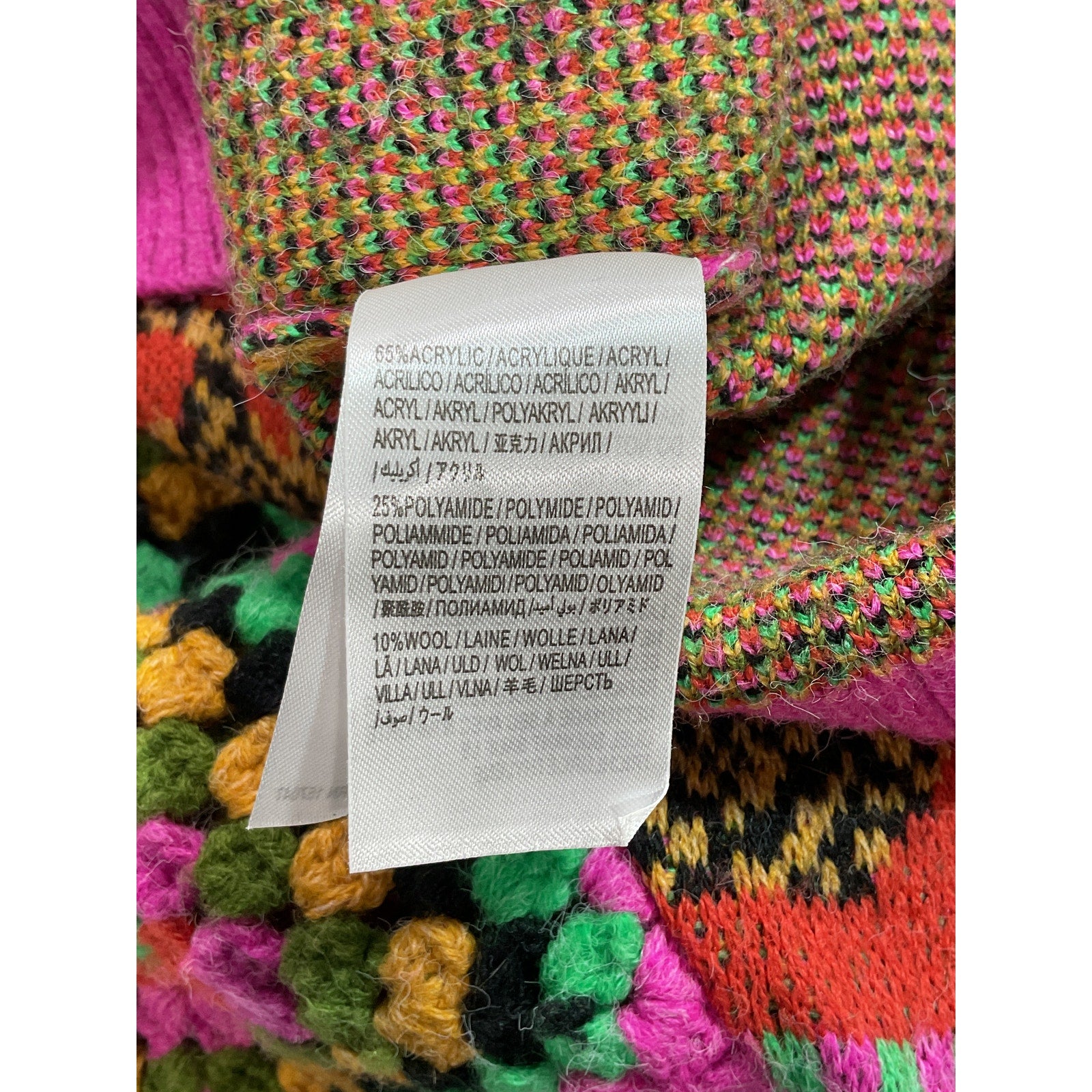 Farm Rio Bright Pink 'Leopards Ainika' Sweater Size XS