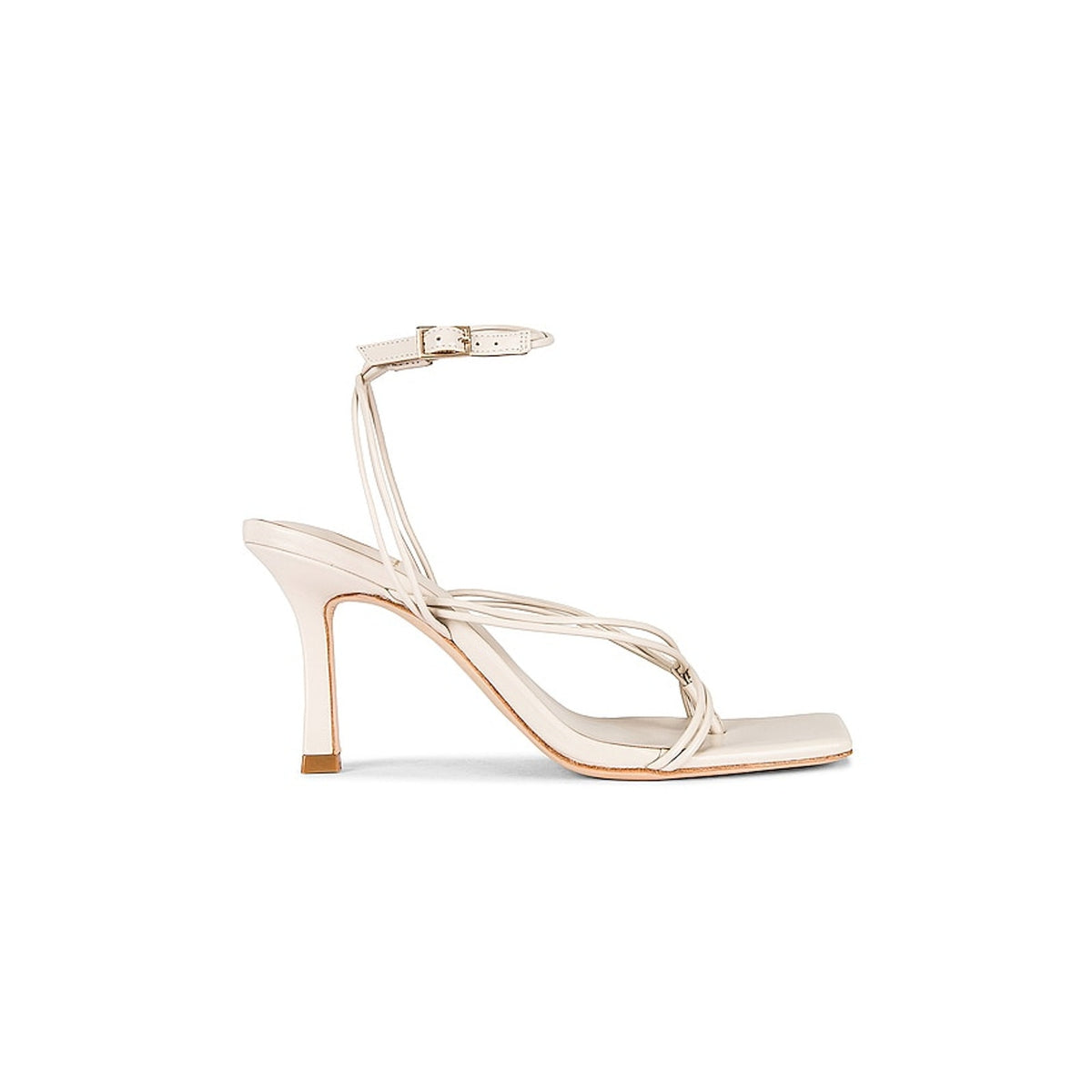 House Of Harlow 1960 White Sol Ankle Strap Square Toe Heel Size 8