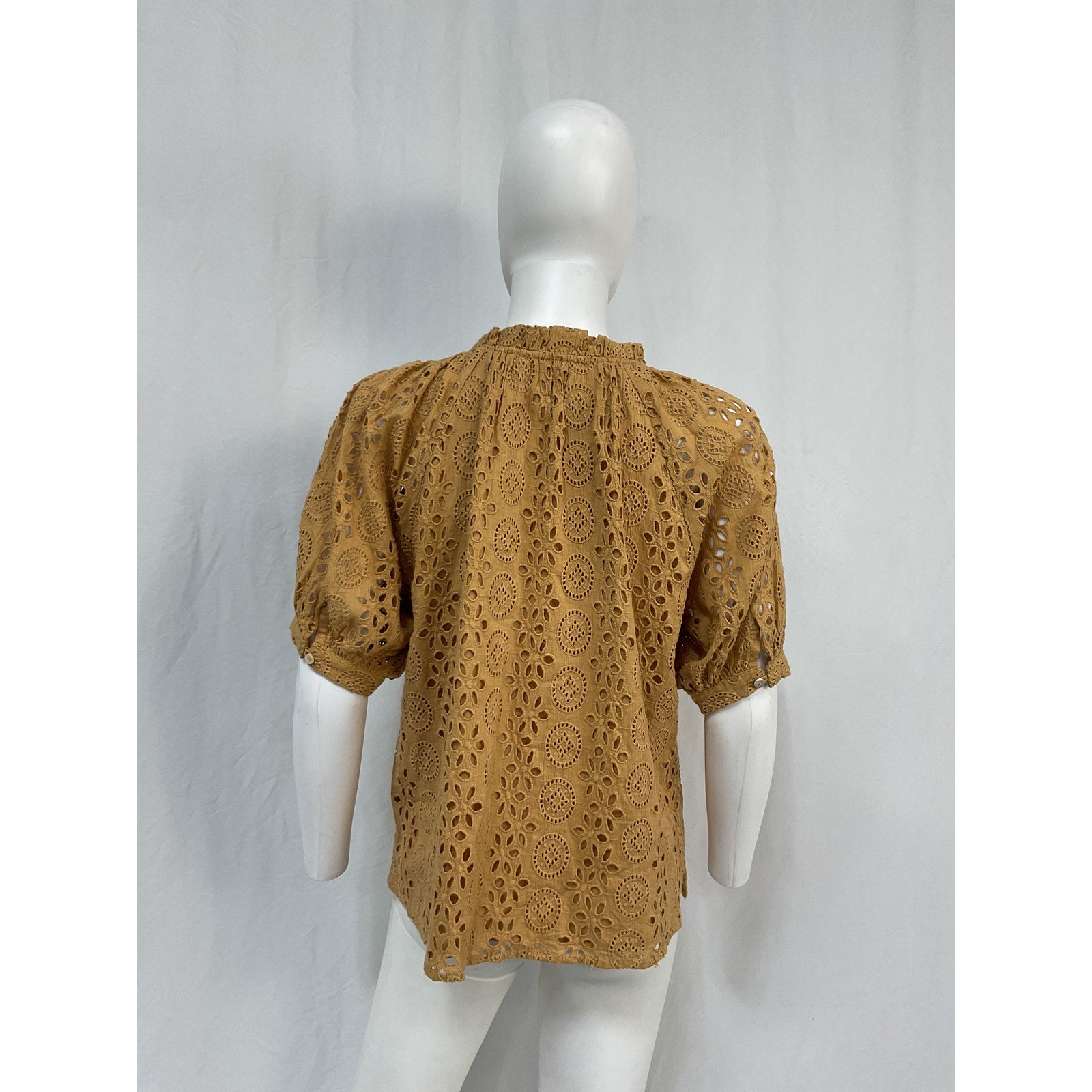 Cleobella 'Katie' Tan Cotton Blouse Size S