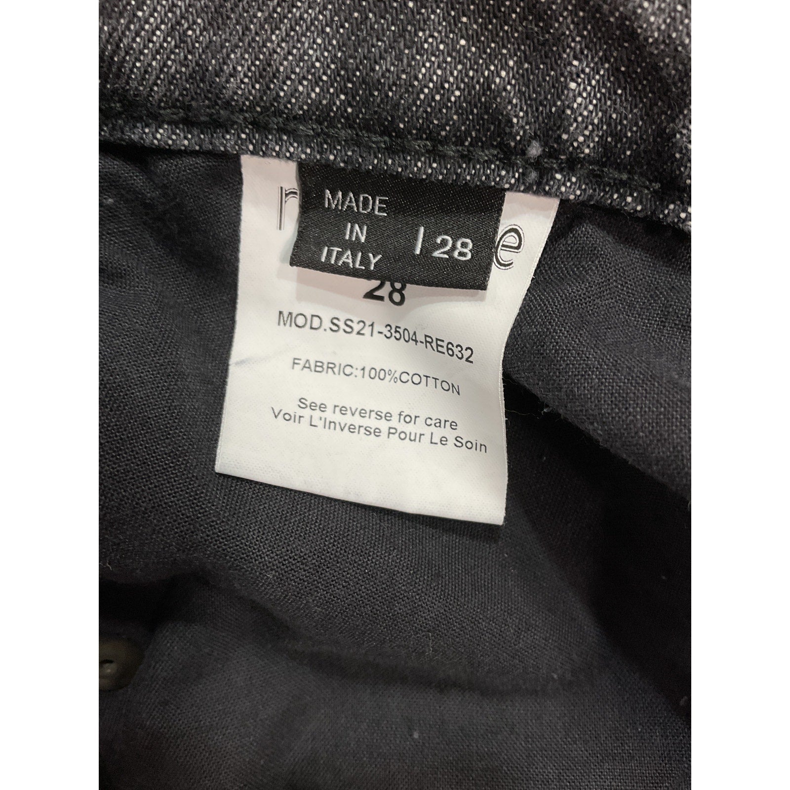 Retrofete 'Maggie' Black Denim Jean Size 28 - NWT