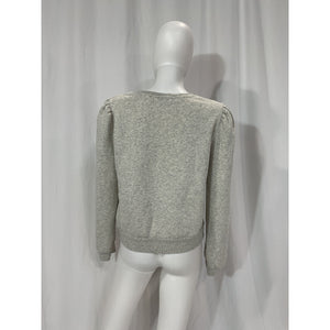 Generation Love 'Eleanor' Grey Crewneck Long Sleeve Pearl Sweatshirt Size M