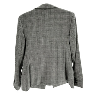 Allsaints Tailored Grey Bea Check Blazer Size 6